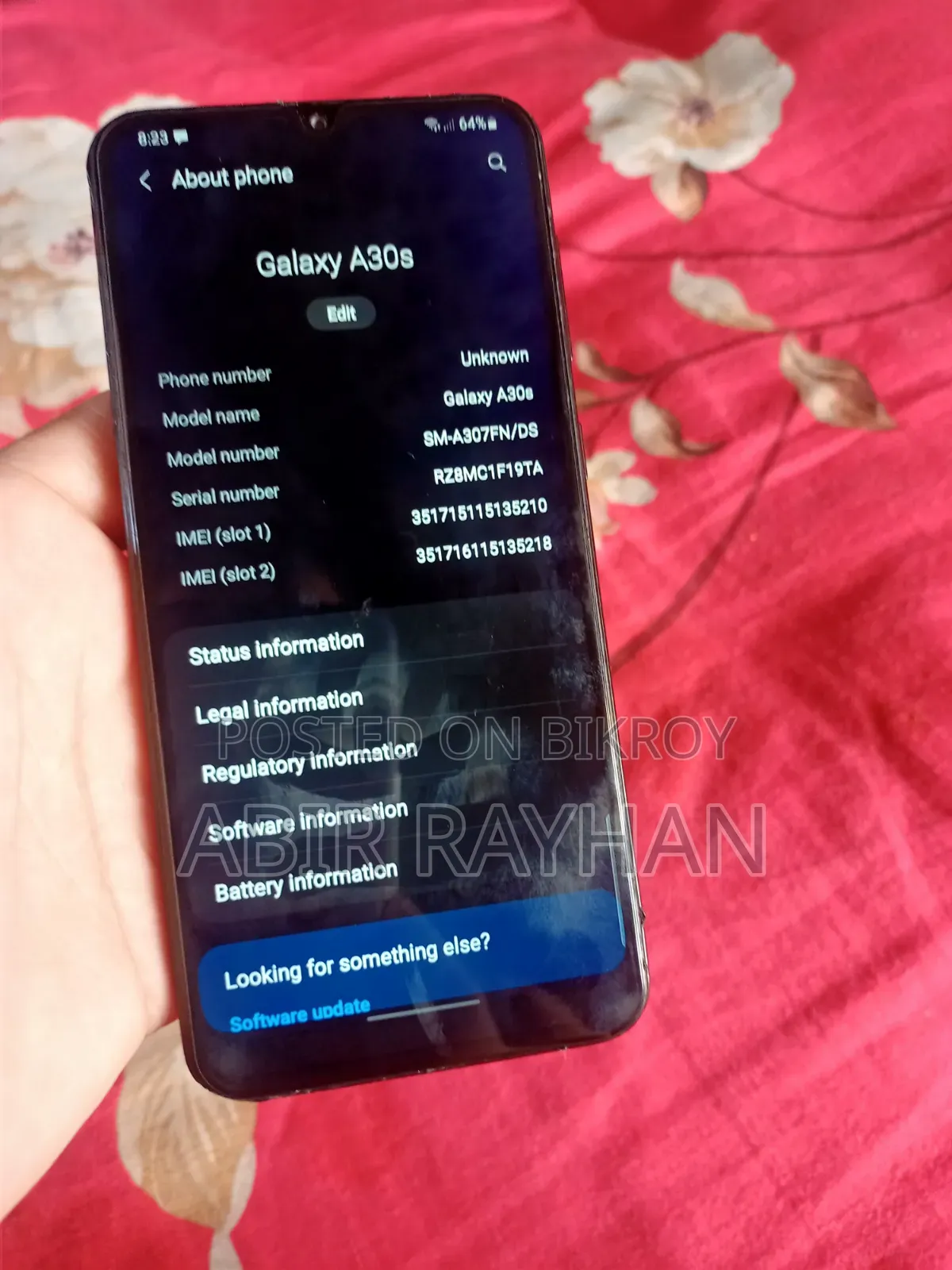 স্যামসাং গ্যালাক্সি এ৩০এস ৬৪ জিবি