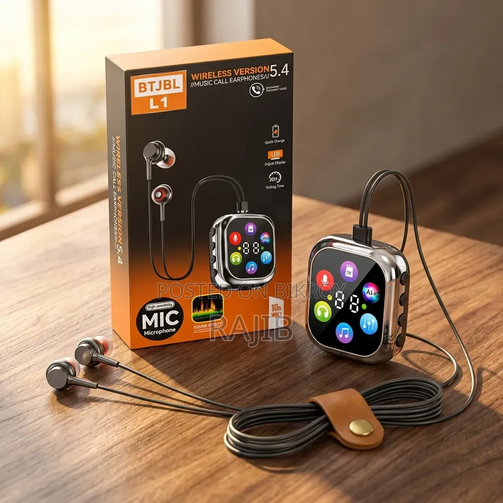 BTJBL L1 Bluetooth 5.4 Wireless Earphone With LED Display