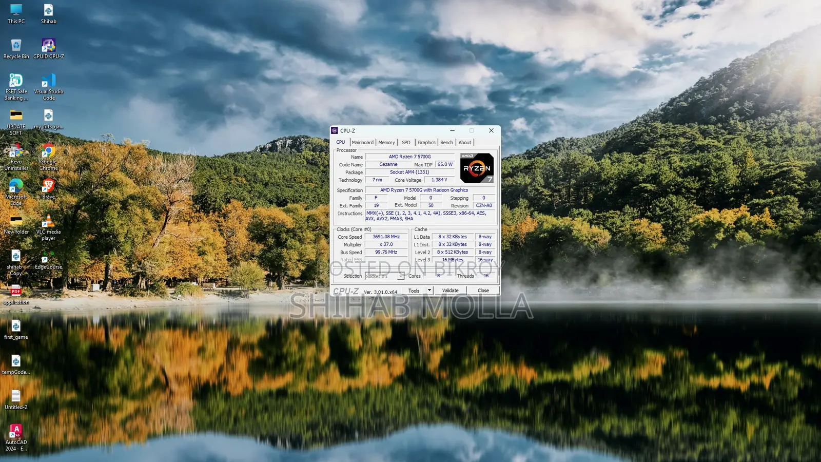 New Desktop Computer 16GB AMD Ryzen 7 SSD 256GB