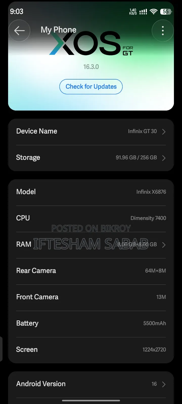 Infinix GT 30 5G 256 GB Green