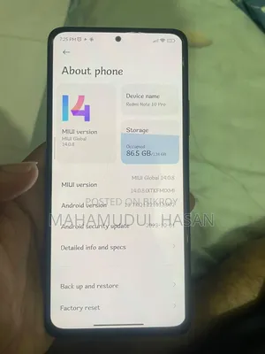 শাওমি রেডমি নোট ১০ প্রো ১২৮ জিবি ব্লু