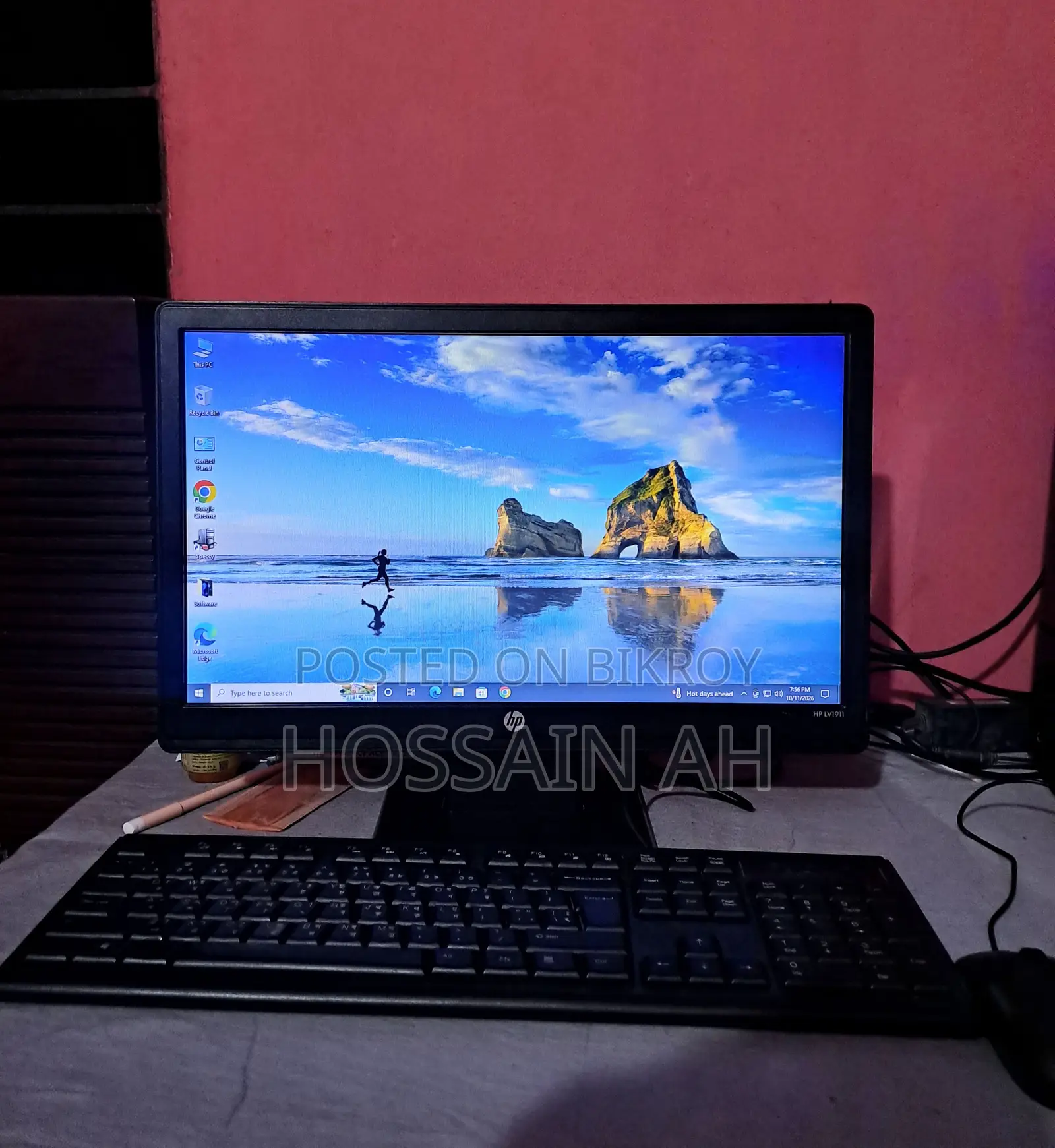 Desktop Computer HP 8GB Intel Core i7 HDD+SSD 128GB