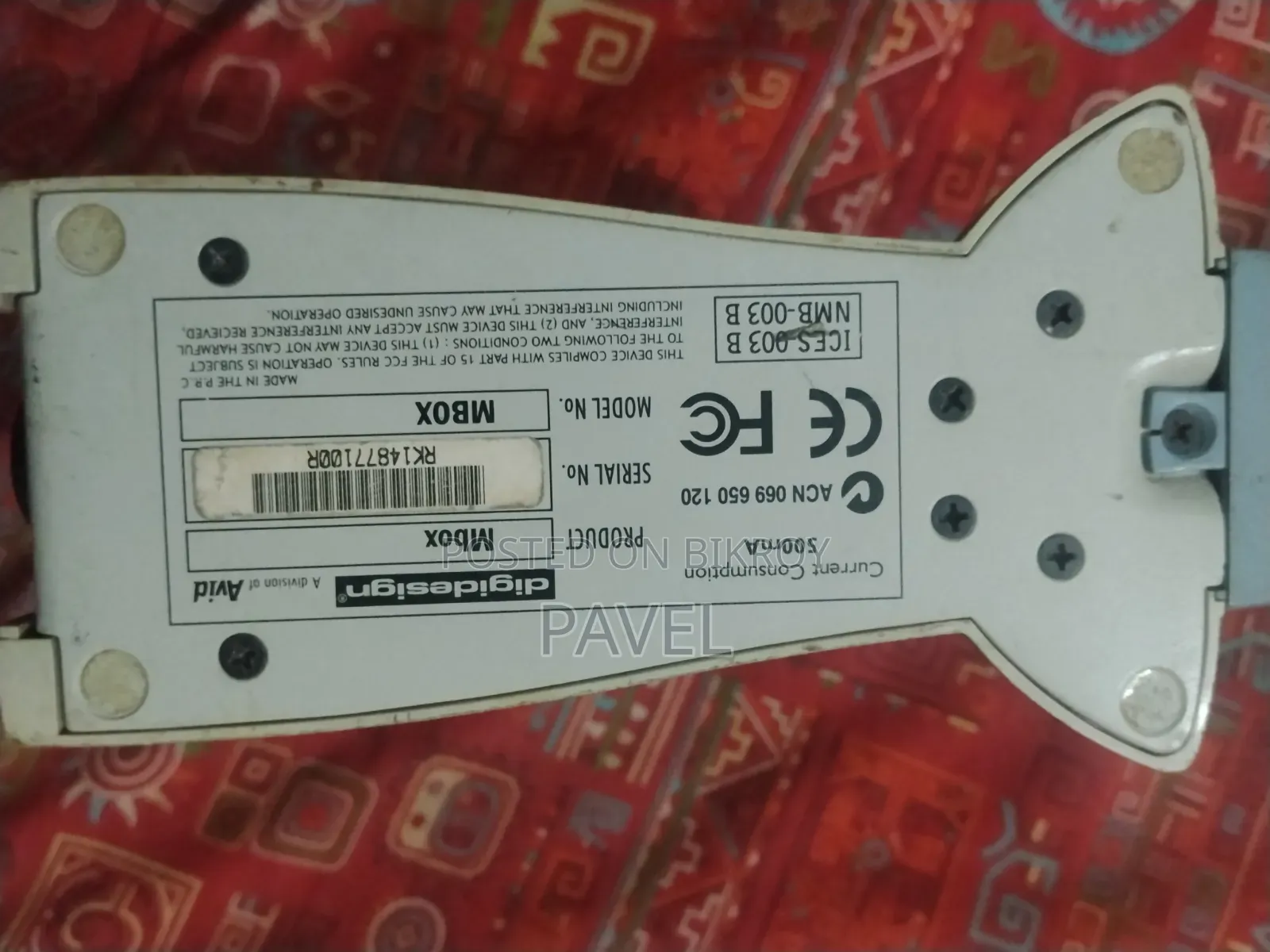 MBOX 1, Soundcard