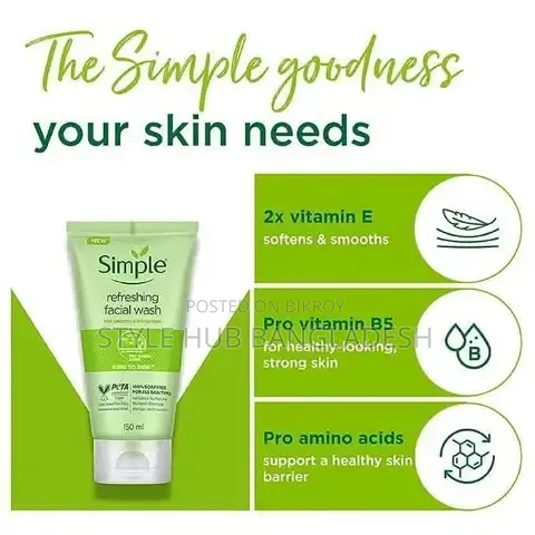 Simple Kind to Skin Refreshing Facial Wash Gel