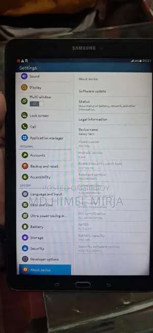 Samsung Galaxy Tab E SM-T561 8 GB Black