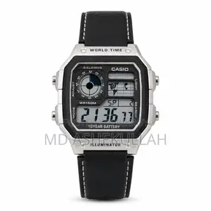 Casio Illuminator Vintage Digital Leather Strap Watch