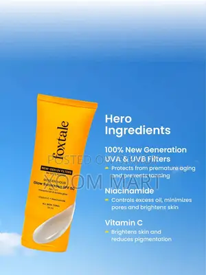 Foxtale Golden Hour Glow Sunscreen SPF 50 PA++++ (80ml Variant)
