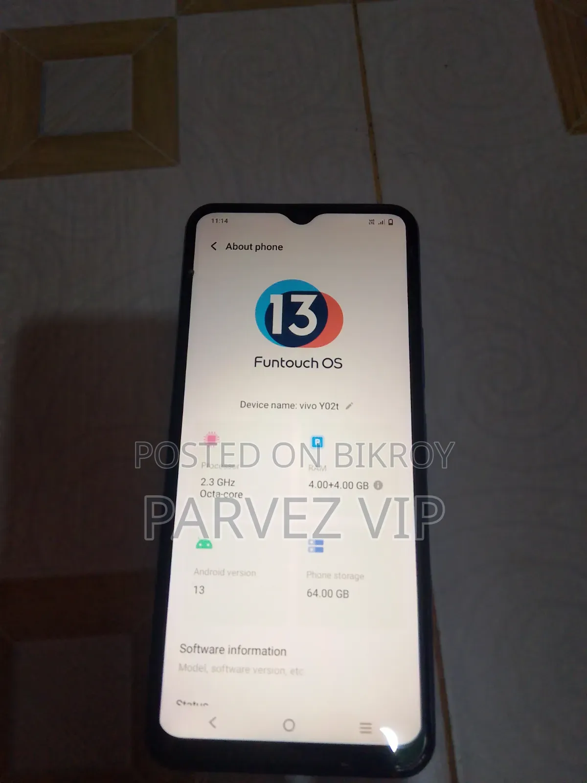 Vivo Y02t 64 GB Blue