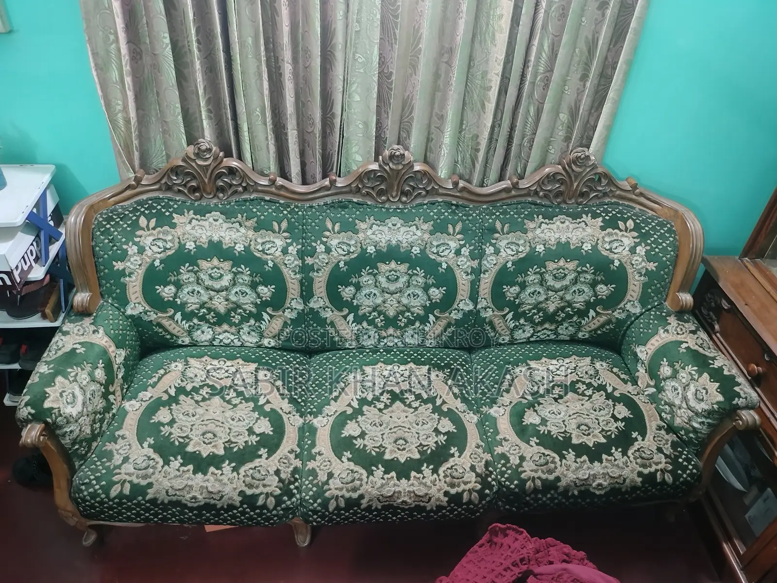 Sofa Set (3+2+1) + Cover + 6 PCS Cushions
