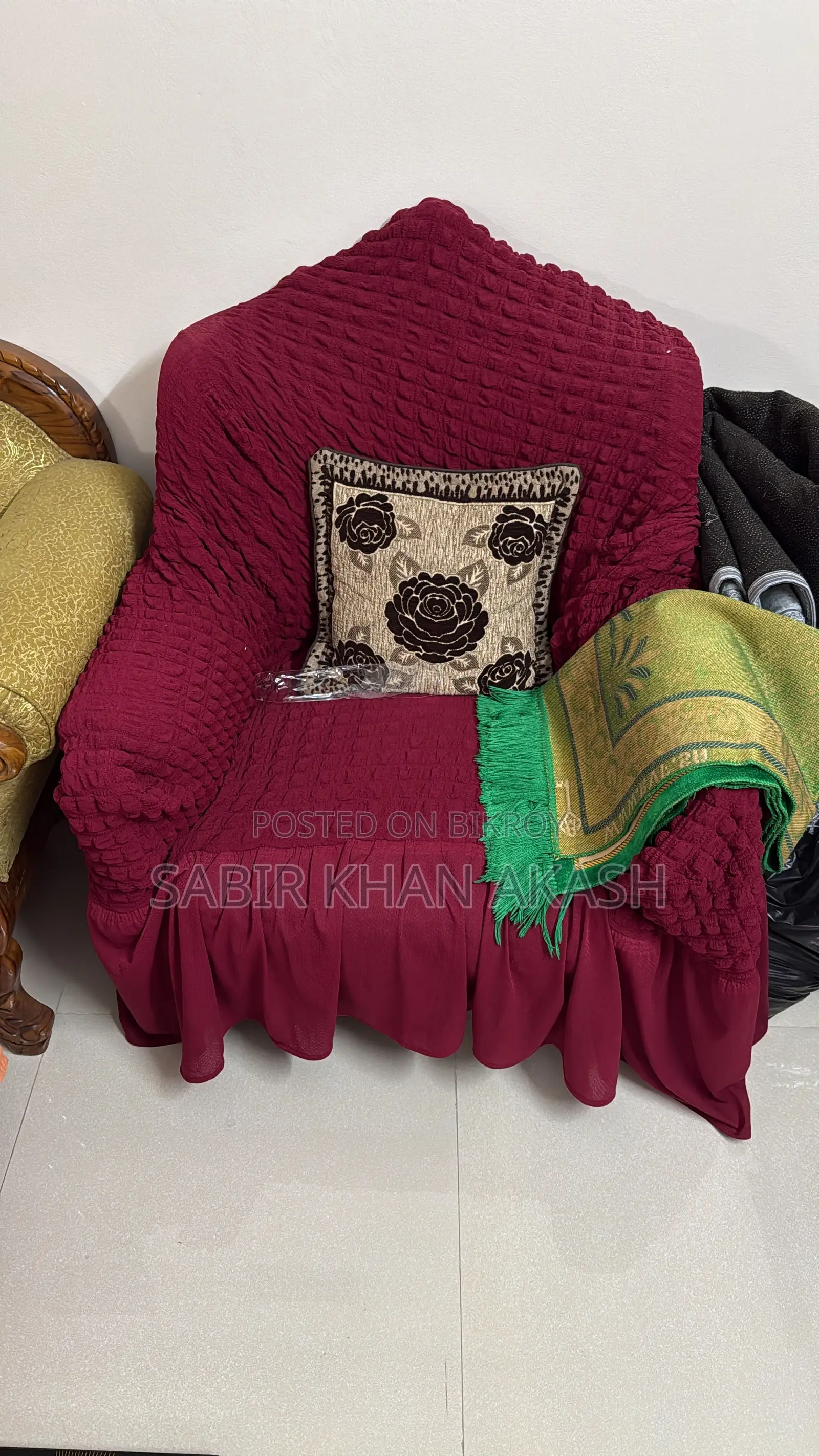 Sofa Set (3+2+1) + Cover + 6 PCS Cushions