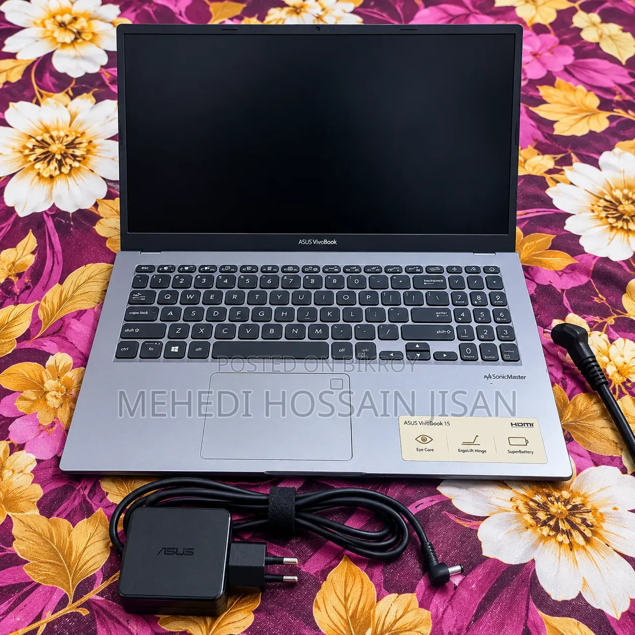 ল্যাপটপ আসুস ভিভোবুক ১৫ X510UQ ৮জিবি ইন্টেল কোর আই৩ এসএসডি ২৫৬জিবি