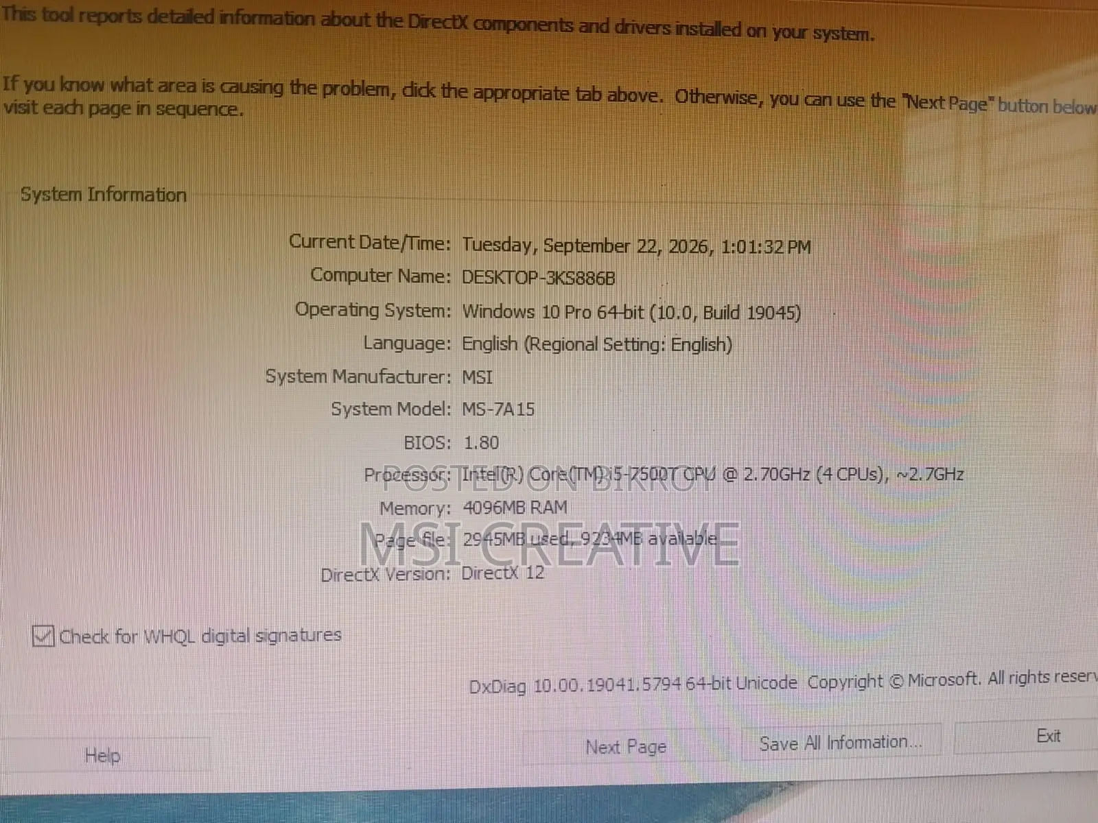 Desktop Computer HP 200 G4 4GB Intel Core i5 SSD 256GB