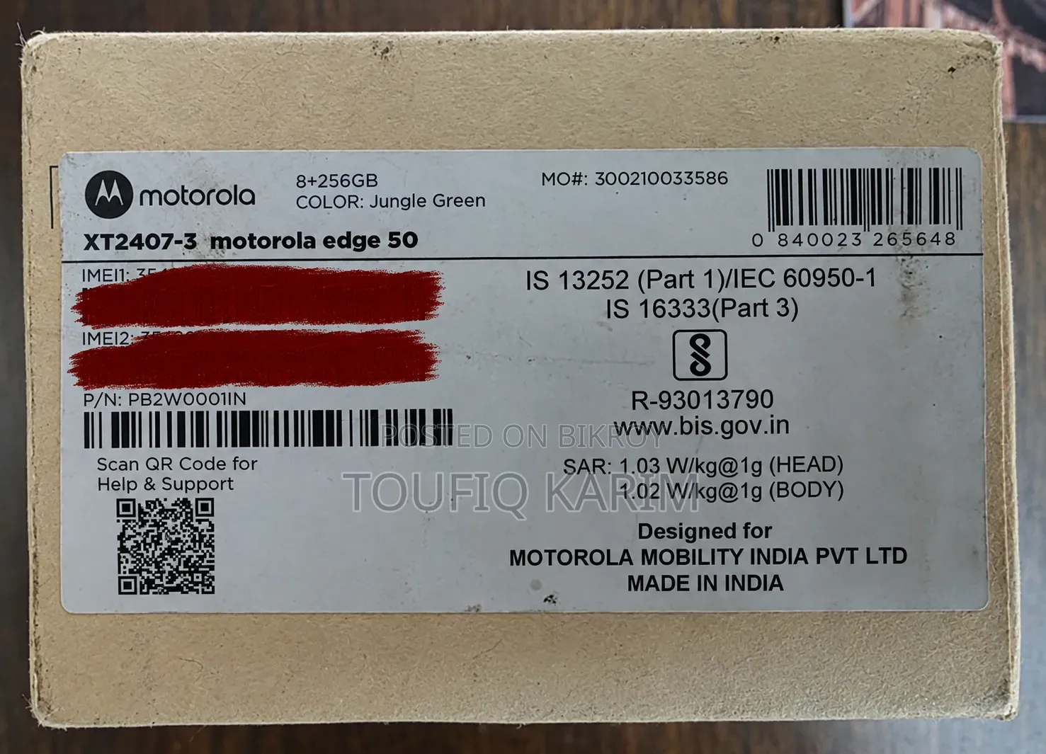 Motorola Edge 50 256 GB Black