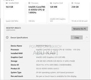 Laptop Lenovo ThinkPad T490s 16GB Intel Core i5 SSD 256GB