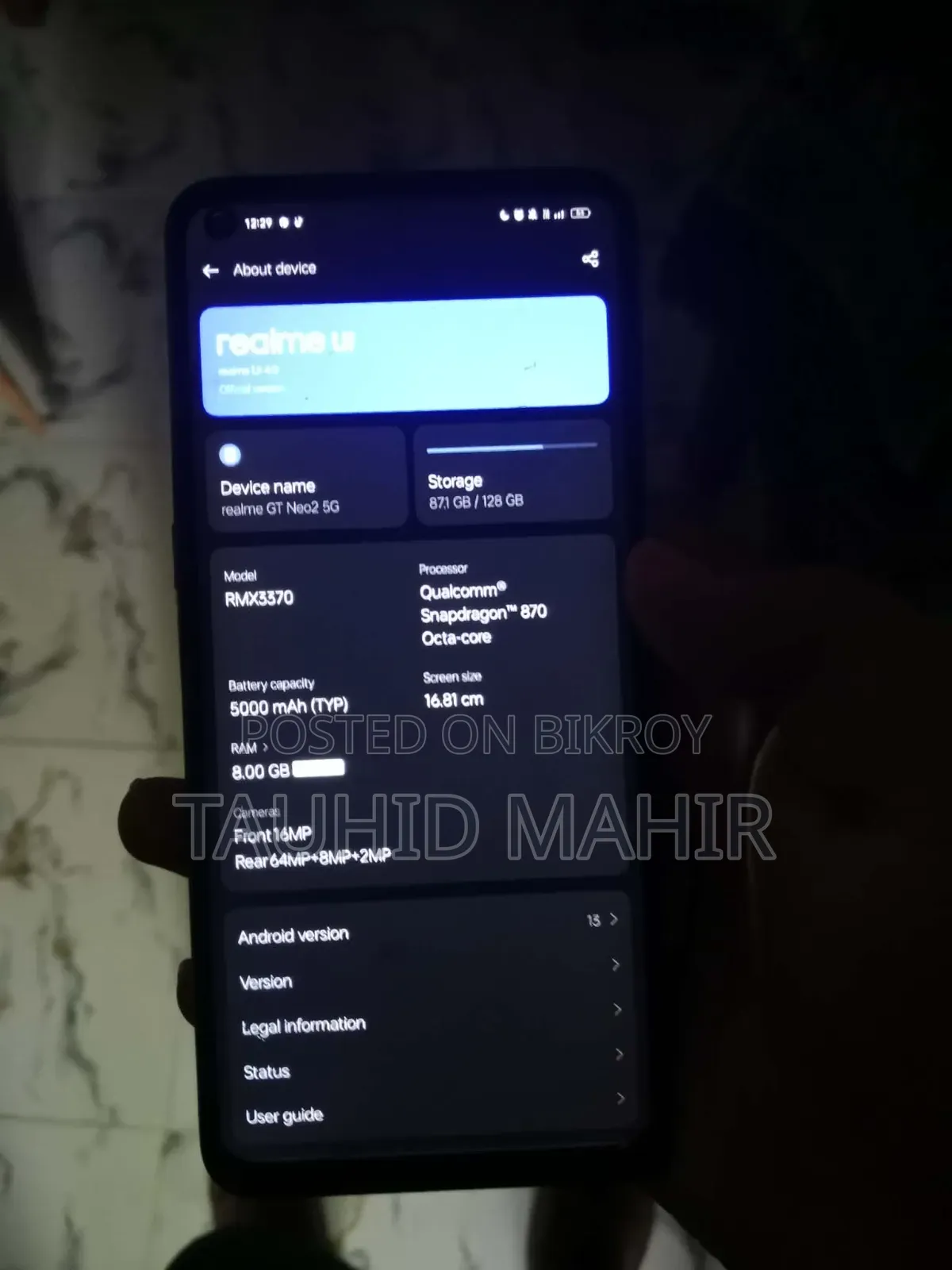 Realme GT Neo2 128 GB Blue