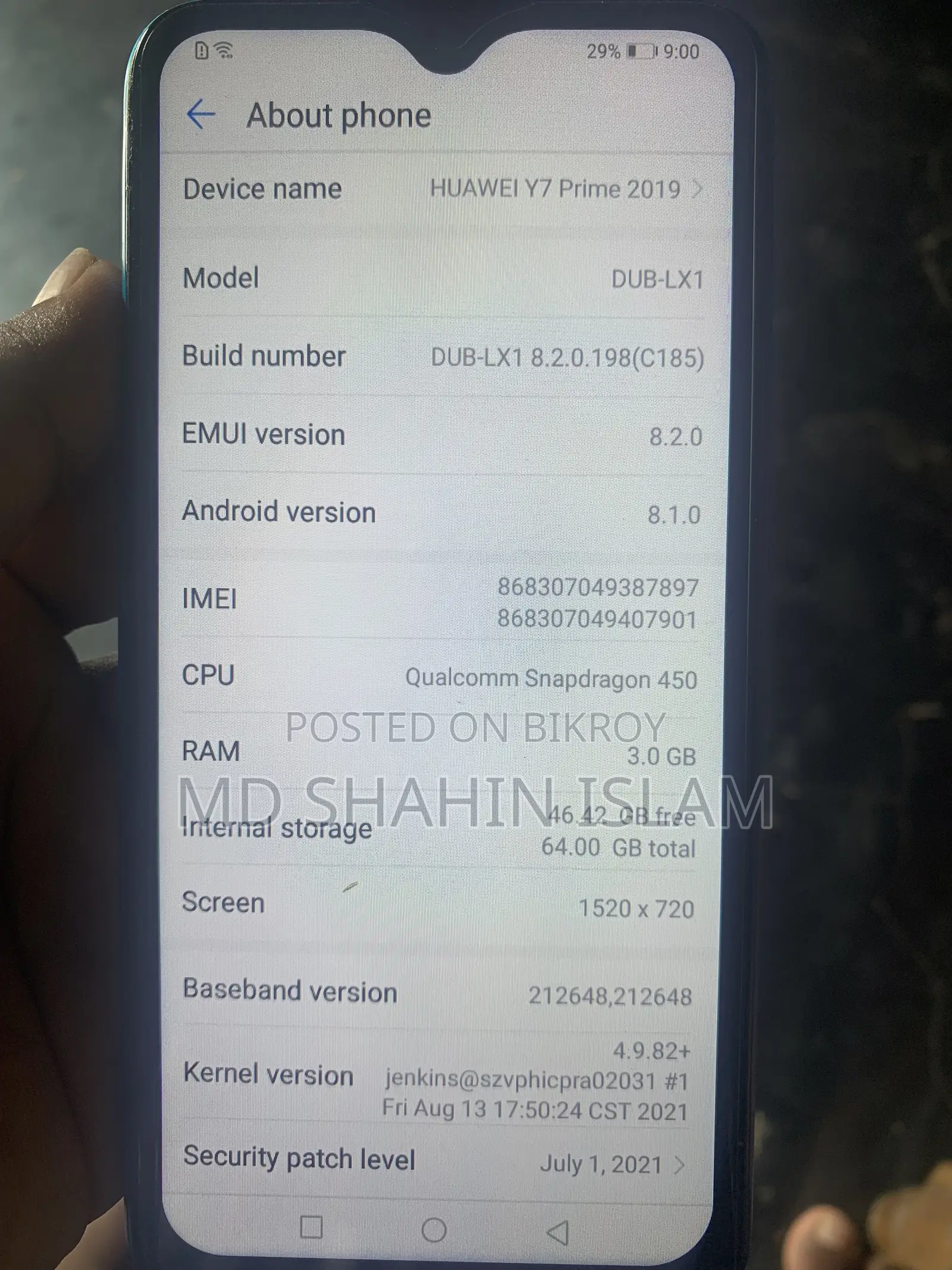 Huawei Y7 Prime 2019 64 GB Green
