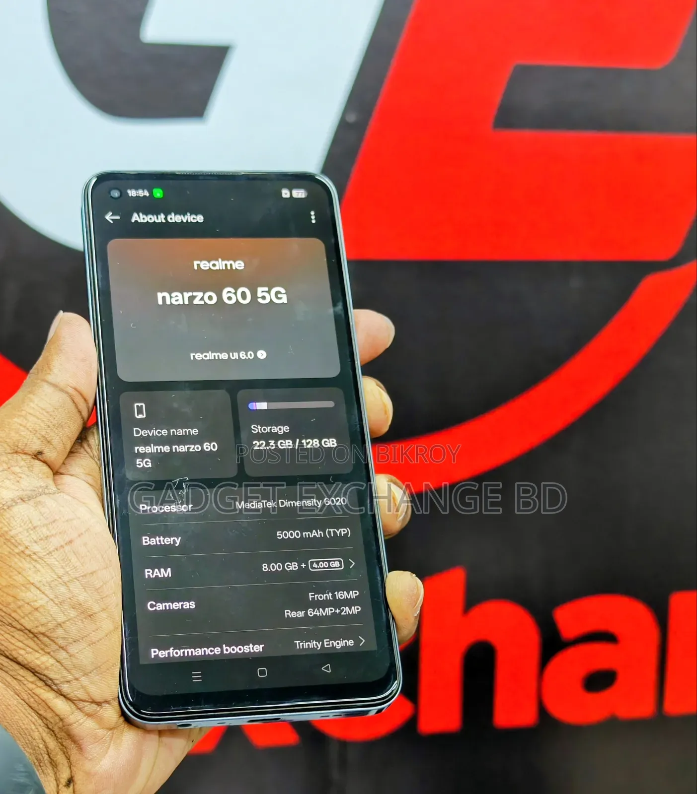 রিয়েলমি নার্জো ৬০ ১২৮ জিবি ব্ল্যাক