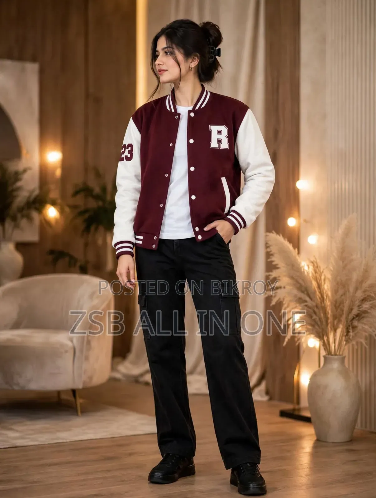 Stylish Cotton Varsity Jacket Updated Collection