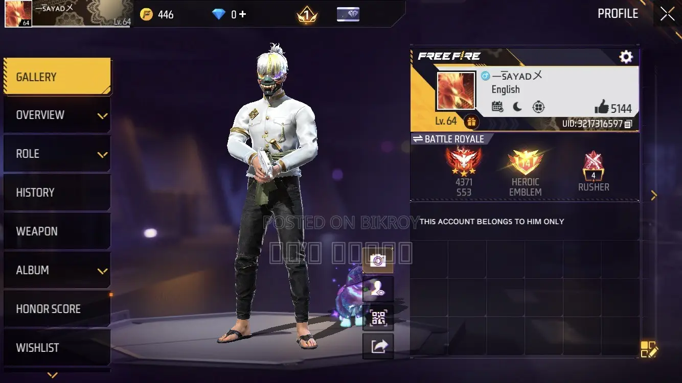 Free Fire Id Sell