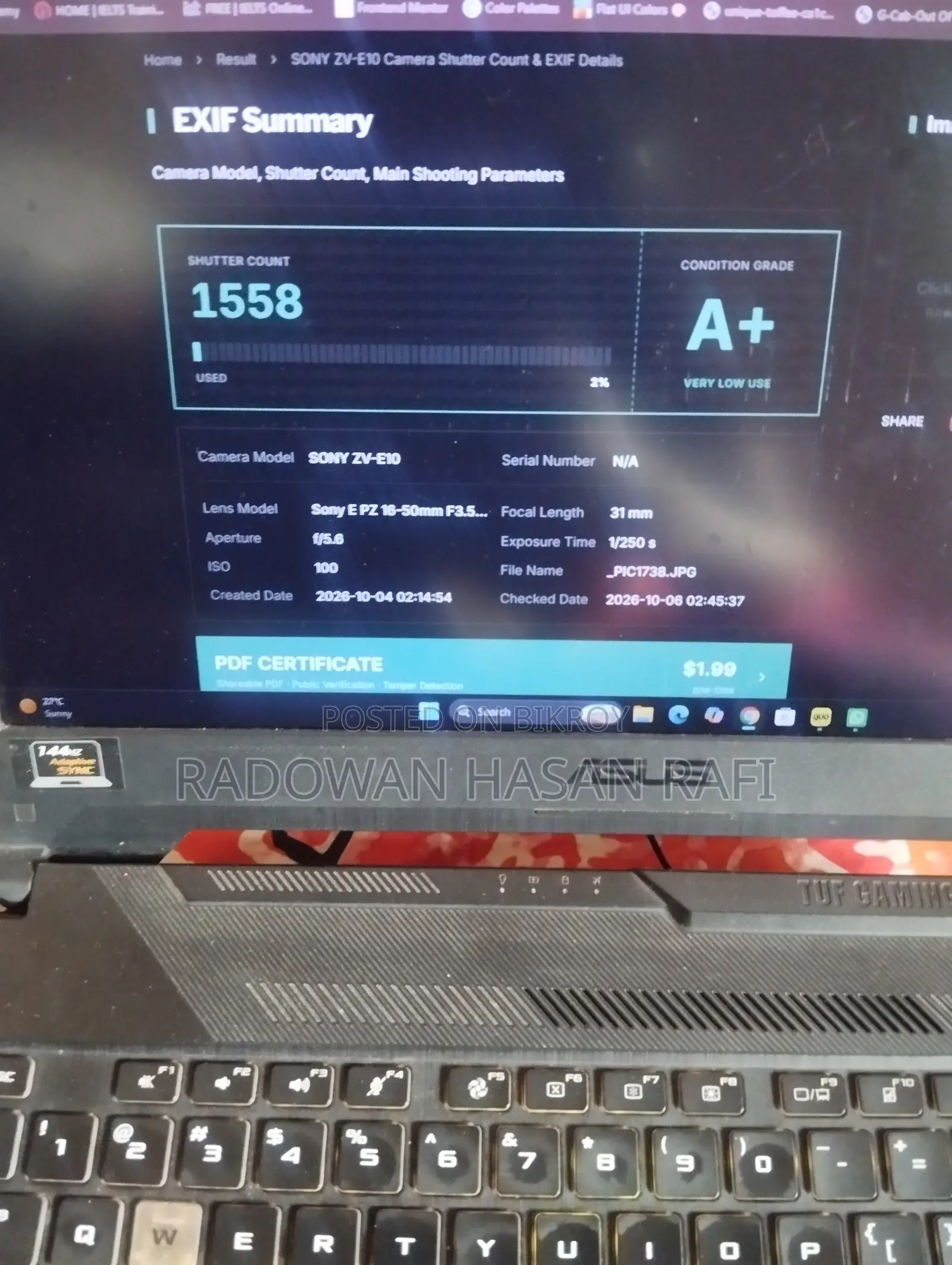Sony ZV-E10 looks like brand new, about 97% fresh