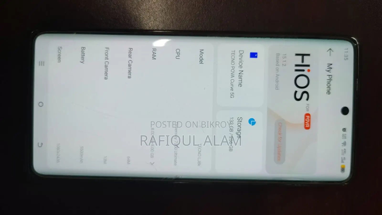 Tecno Pova Curve 256 GB Black