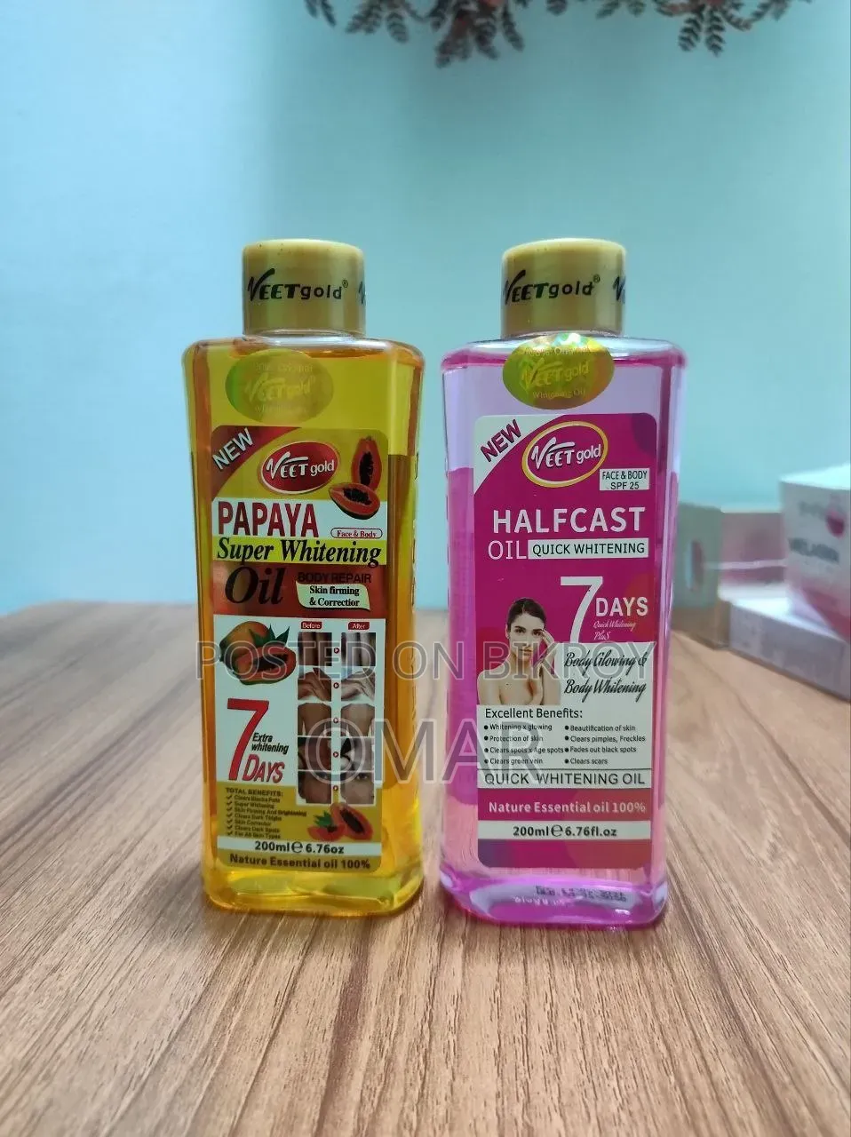 Veetgold Papaya Super Whitening Oil + Halfcast Oil