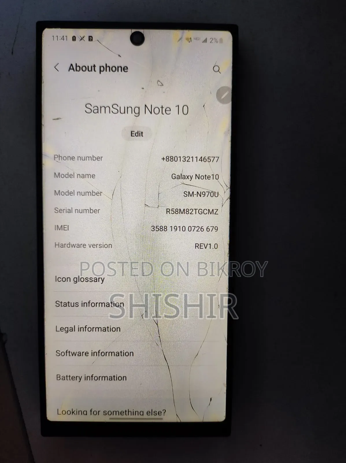 Samsung Galaxy Note 10 5G 256 GB Blue