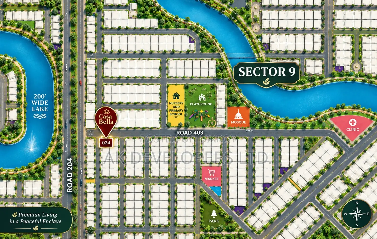 4 Bedroom Apartment in Casa Bella, Jalshiri Abason for sale