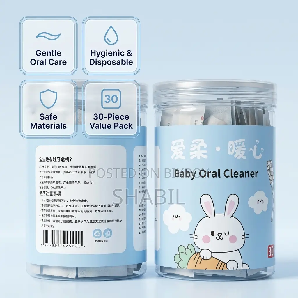 Baby Oral Cleaning Cotton Swab Gauze Toothbrush 30pcs/Box