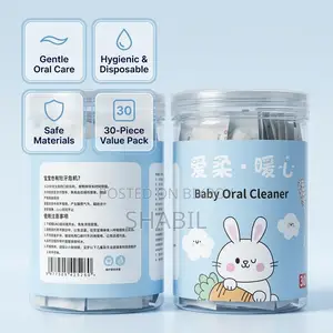 Baby Oral Cleaning Cotton Swab Gauze Toothbrush 30pcs/Box