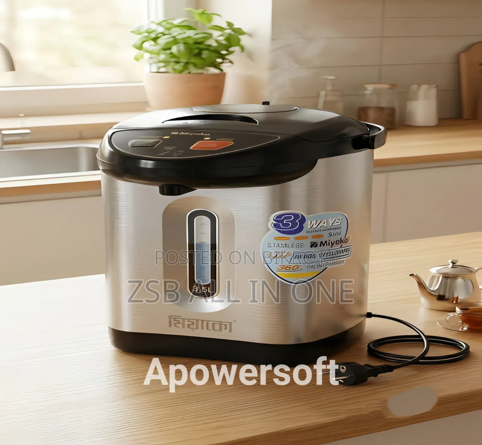 Miyako Electric Flask 3.5L ( for Home & OfficeModel: PCF-38 HM)