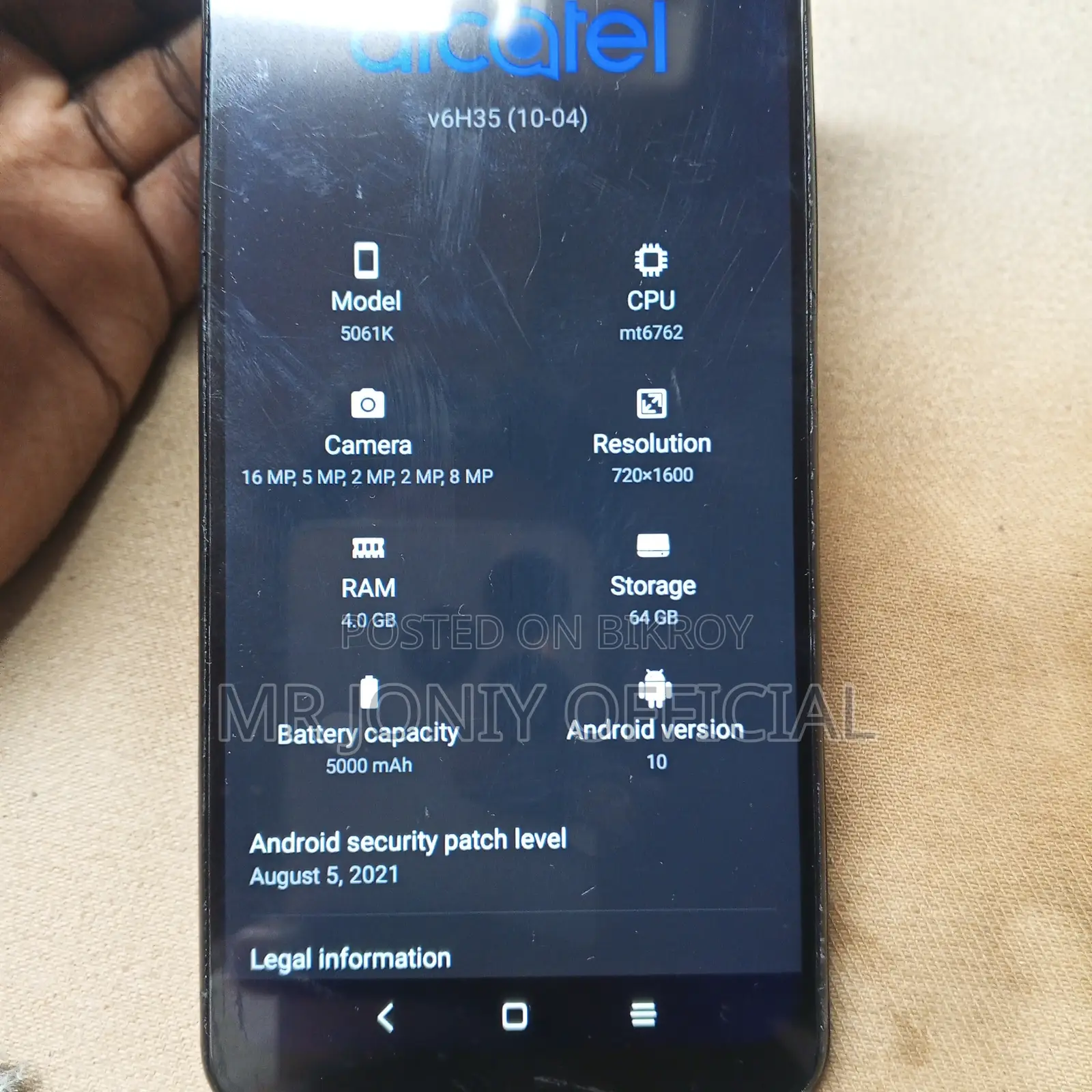 Alcatel 3X (2020) 64 GB Black