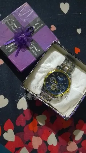 Brand New BINBOND Stylish Blue & Gold Watch With Box