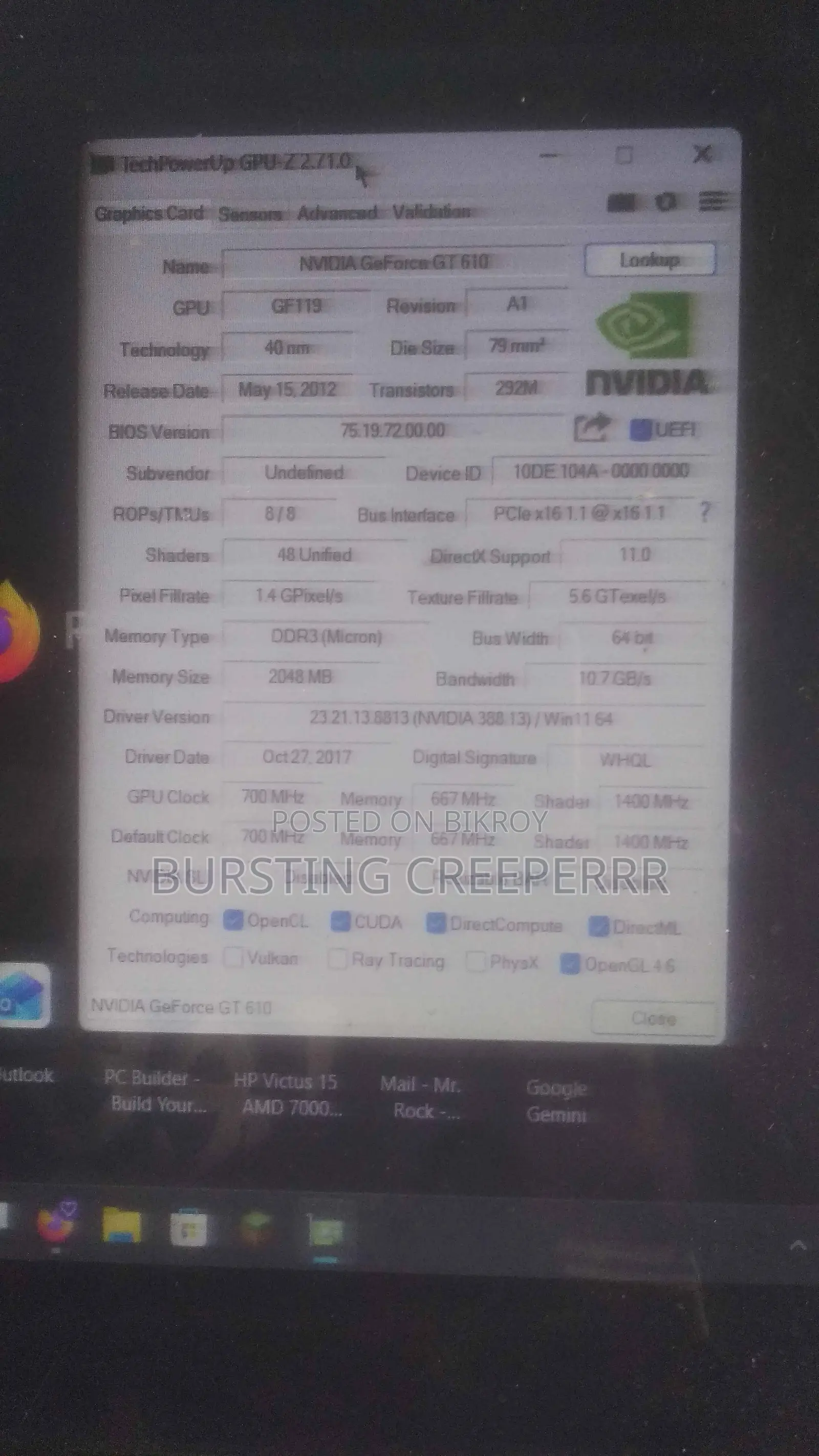 Nvidia GT 610 GPU