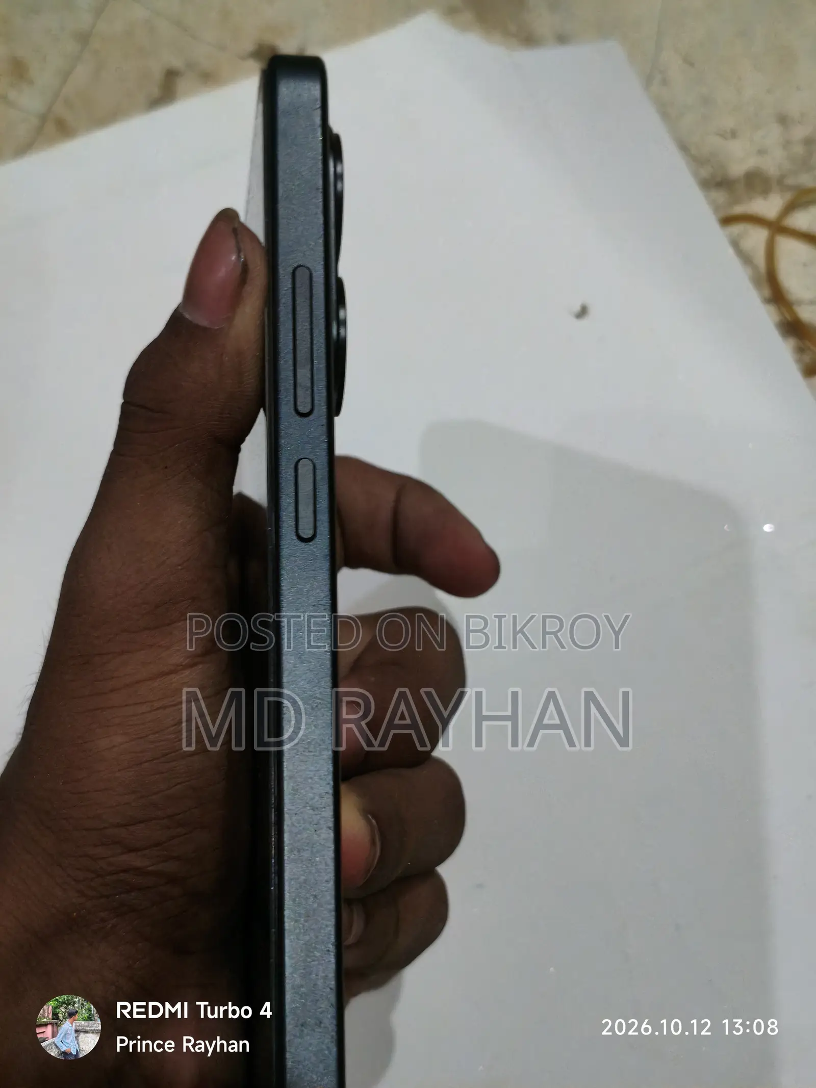 শাওমি রেডমি টার্বো ৪ ২৫৬ জিবি কালো