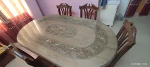 সেগুন কাঠের ডিনার টেবিল সেট