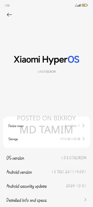 শাওমি রেডমি নোট ১১ ১২৮ জিবি