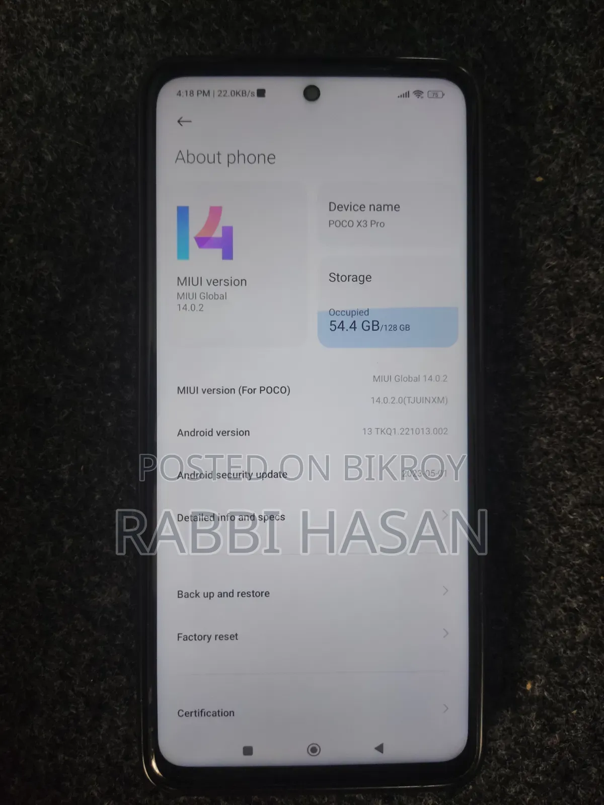 Xiaomi Poco X3 Pro 128 GB Blue