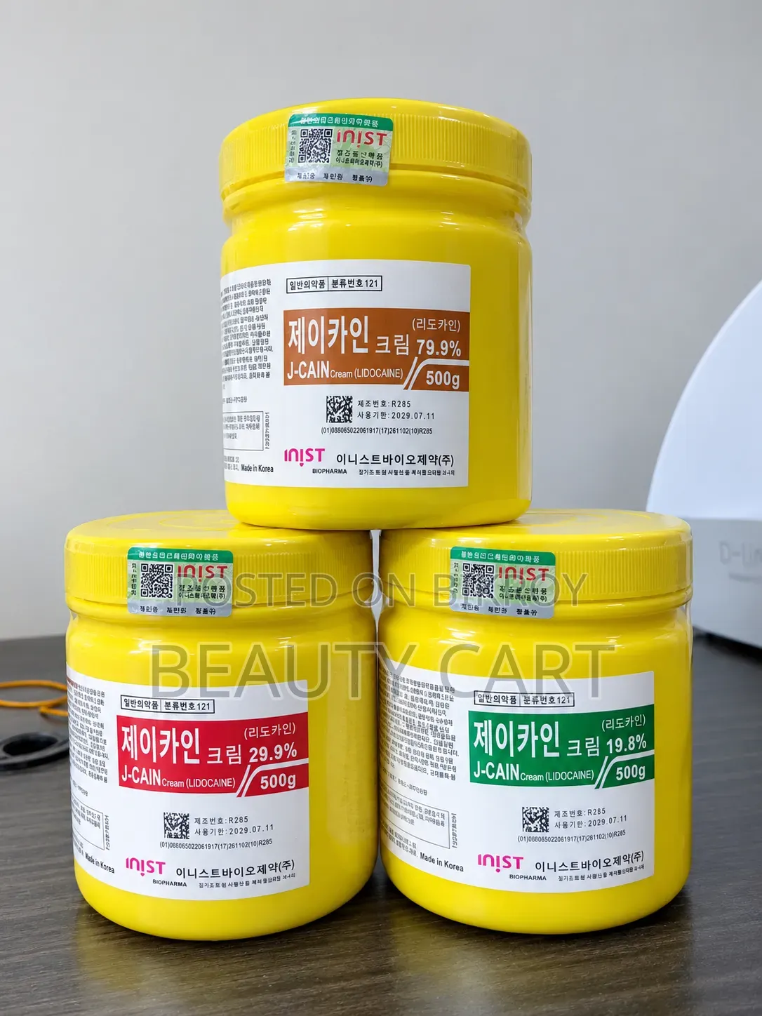 J-Cain Cream Lidocaine 500g – 19.8%, 29.9% & 79.9% Variants