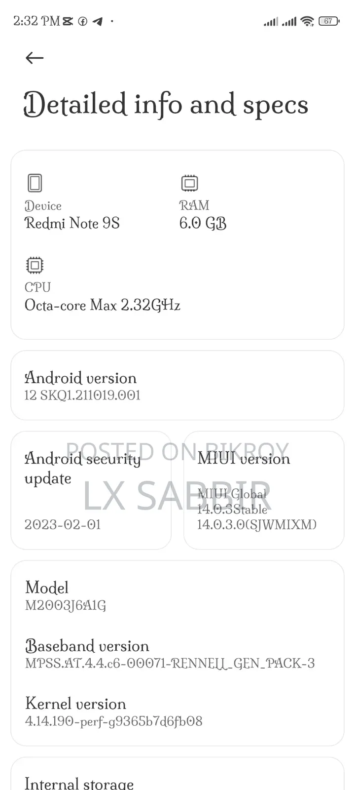 Xiaomi Redmi Note 9 Pro 128 GB
