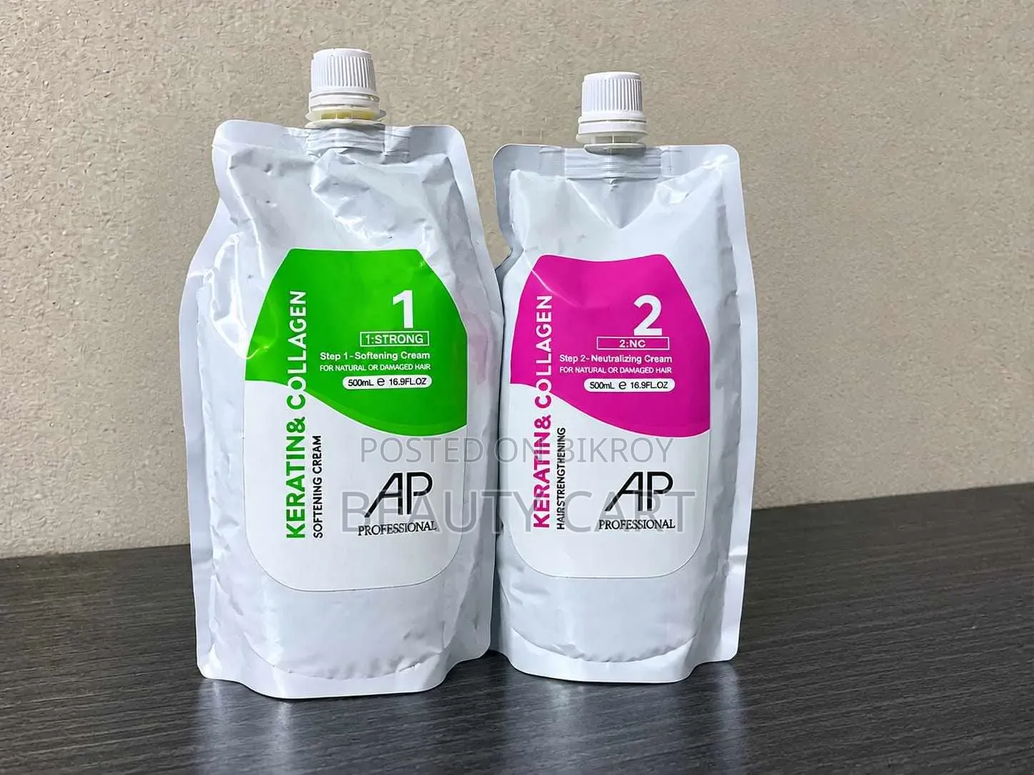 AP Professional Keratin & Collagen Hair Rebonding Kit (500ml X 2)