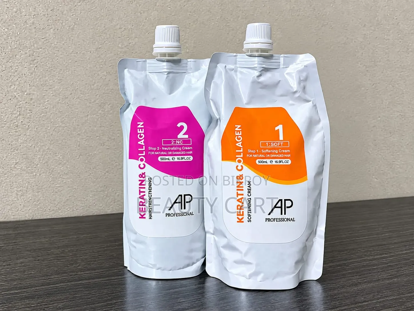 AP Professional Keratin & Collagen Hair Rebonding Kit (500ml X 2)