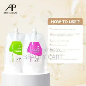 AP Professional Keratin & Collagen Hair Rebonding Kit (500ml X 2)
