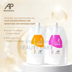 AP Professional Keratin & Collagen Hair Rebonding Kit (500ml X 2)
