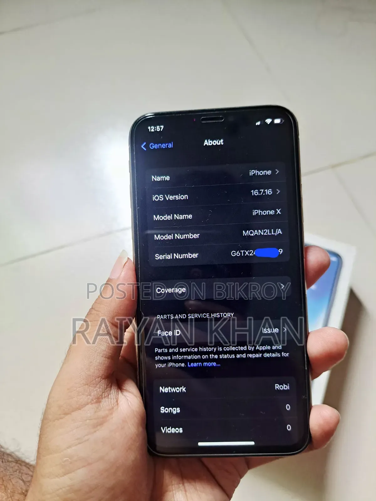 Apple iPhone X 256 GB White