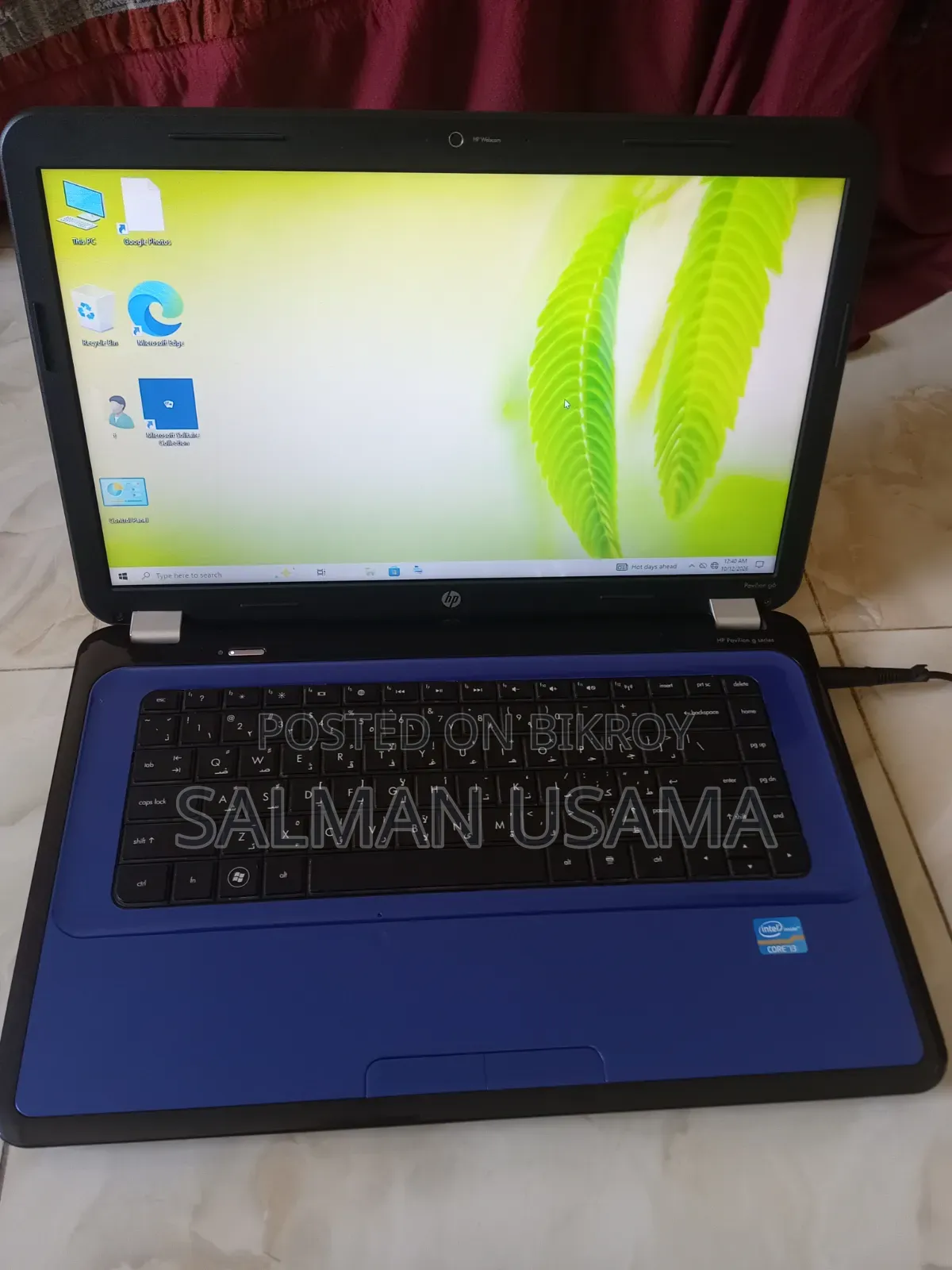 Laptop HP Pavilion G6 8GB Intel Core i3 SSD 256GB
