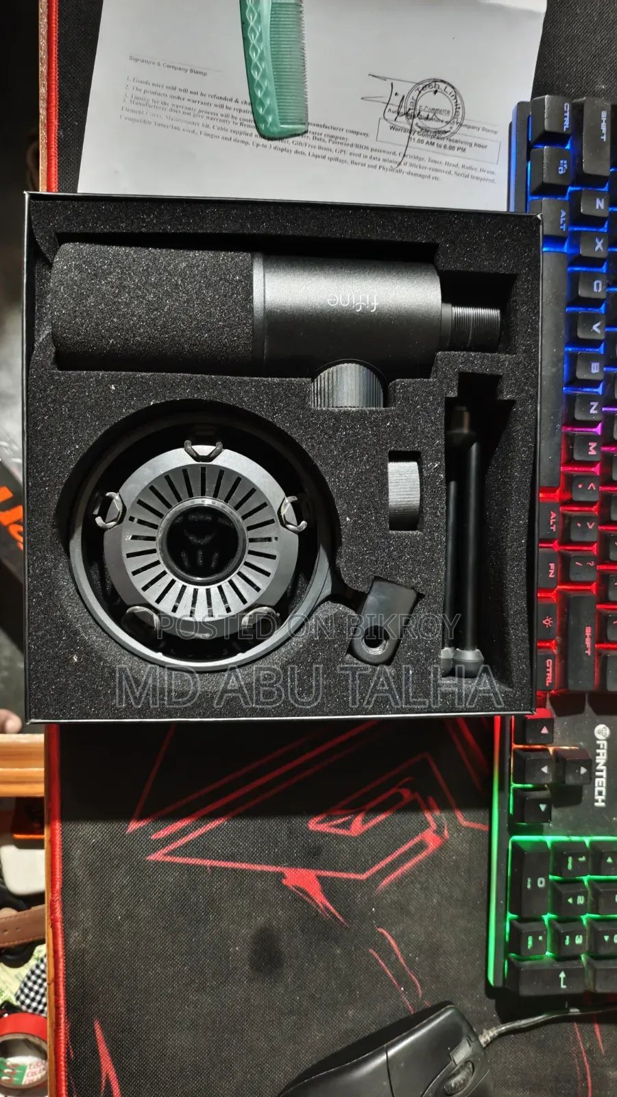 FIFINE K658 RGB USB Dynamic Gaming Microphone — Fresh Condition