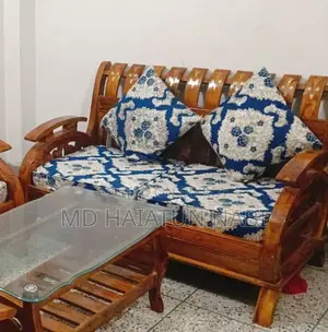 সেগুন কাঠের সোফা সেট (২/২/১+১ চা টেবিল)