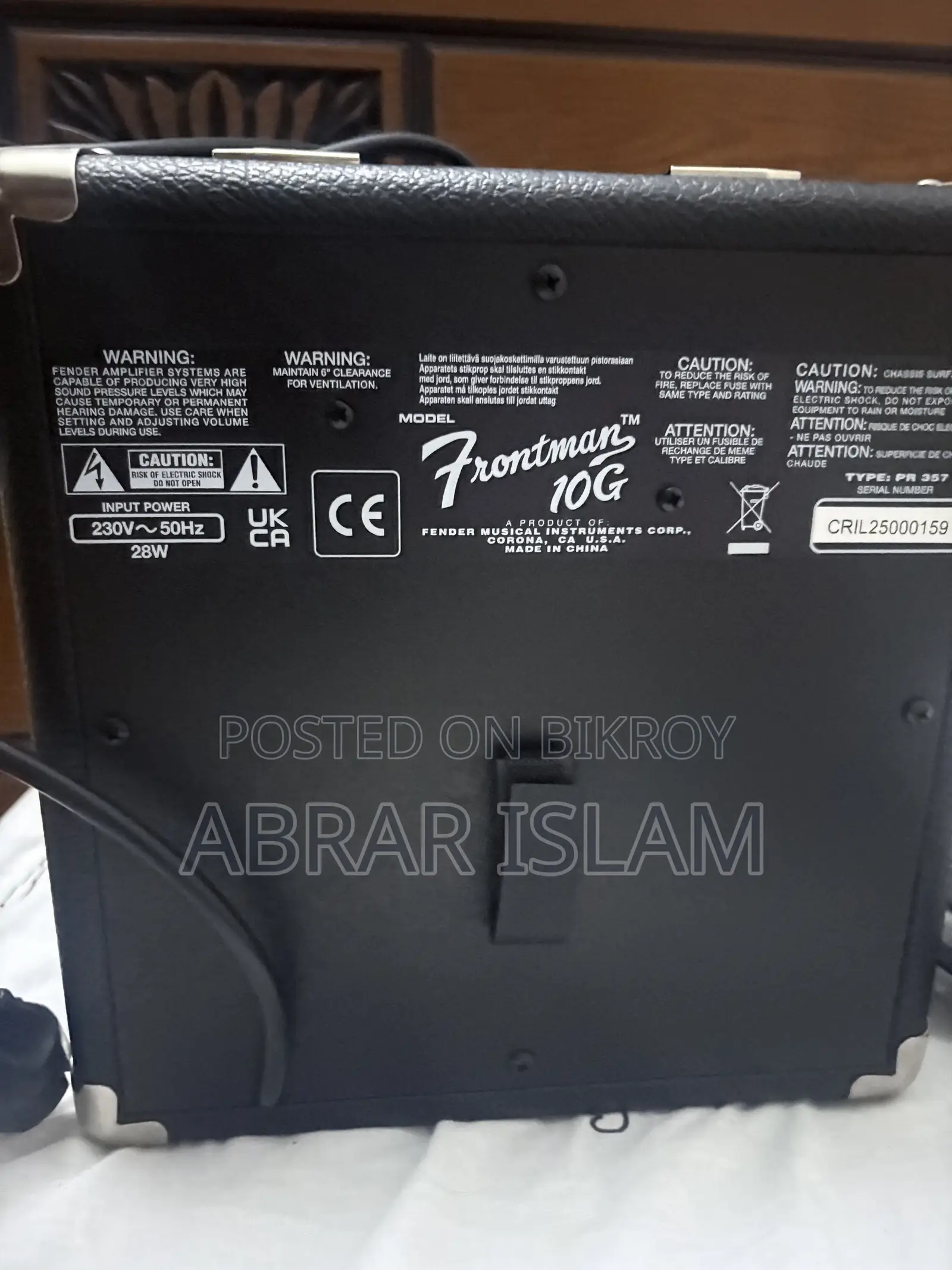 Fender Fromtman 10G (Barely Used)