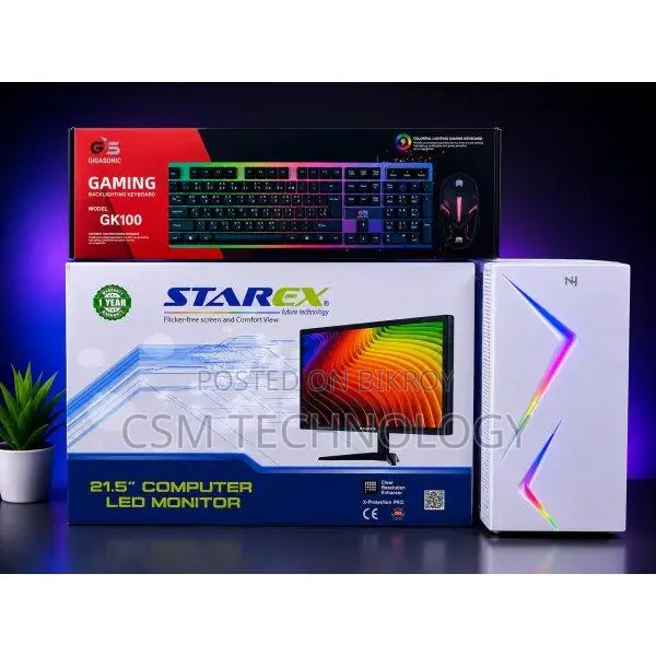 Desktop PC Core i5 7th Gen Asus H-110M & 21.5 STAREX Monitor